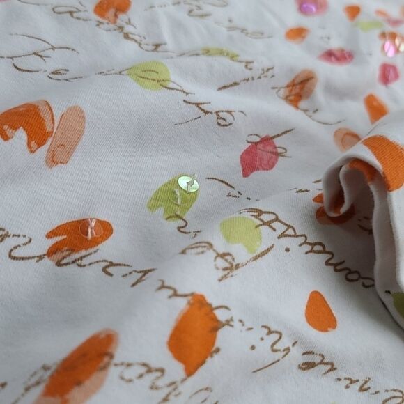 3/10$ Ruby Red Sequins Fall Blouse - Picture 2 of 5